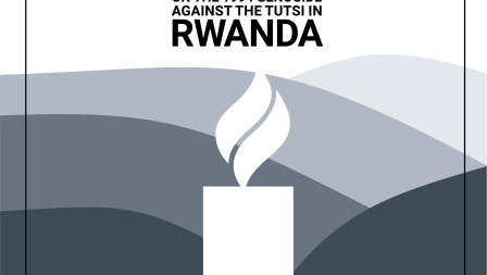 Grayscale image of a candle that represents the International Day of Reflection on the 1994 Genocide against the Tutsi in Rwanda