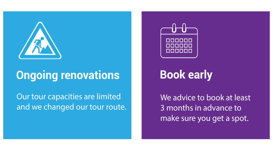 un walking tour Important information: Limited capacities due to ongoing construction works. Please book early (min. 3 months in advance).