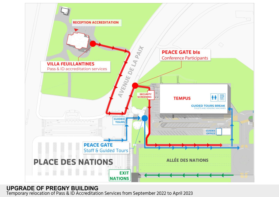 Palais des Nations Pedestrian Access Peace Gate