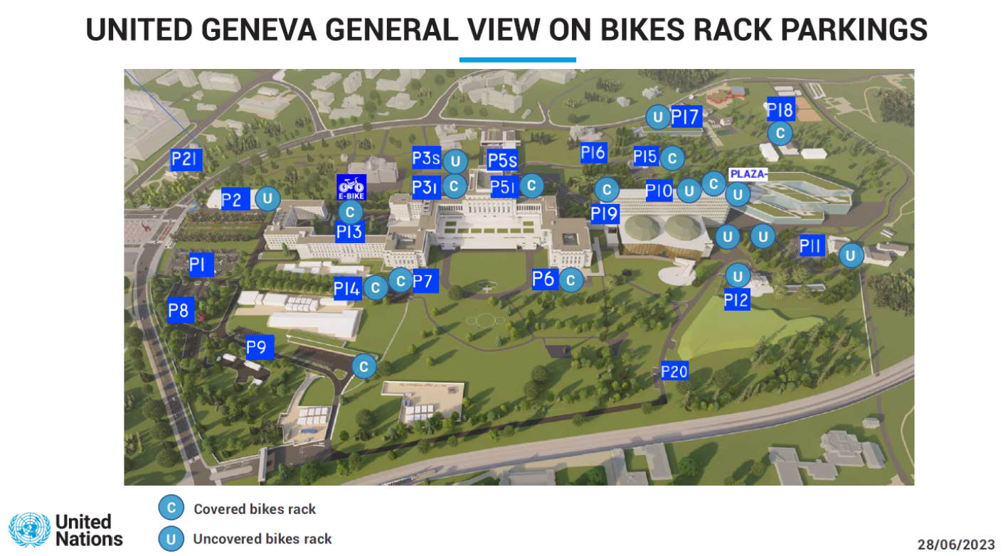 Bicycle parking map