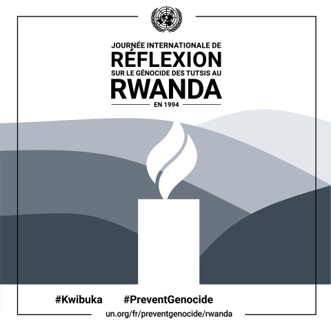 Grayscale image of a candle that represents the International Day of Reflection on the 1994 Genocide against the Tutsi in Rwanda