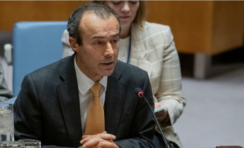 Khaled Khiari, Assistant Secretary-General in the UN Department of Political and Peacebuilding Affairs and Peace Operations, briefs the Security Council on non-proliferation and Democratic People’s Republic of Korea.
