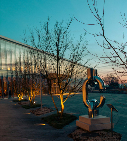 Plaza and public art outside building H