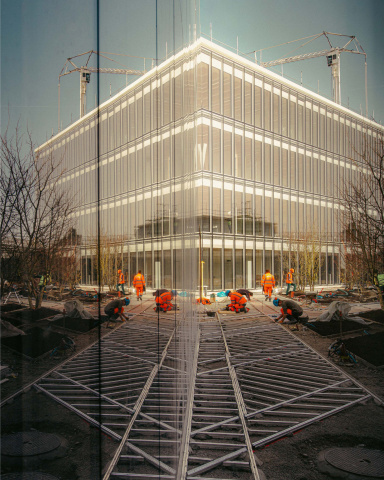 Building H in construction