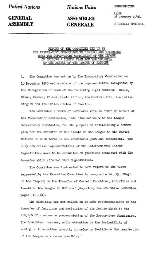 dissolution of the league of nations