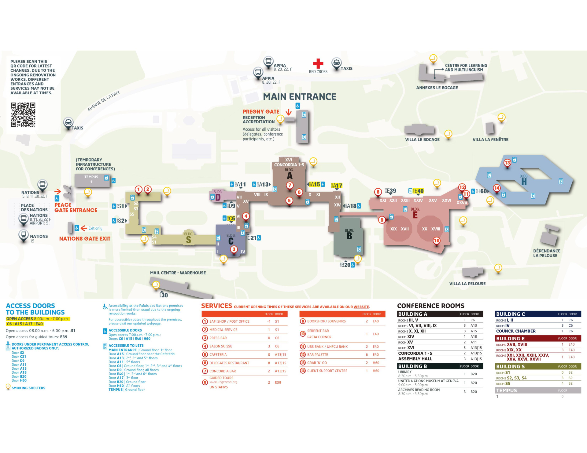 Map Palais des Nations