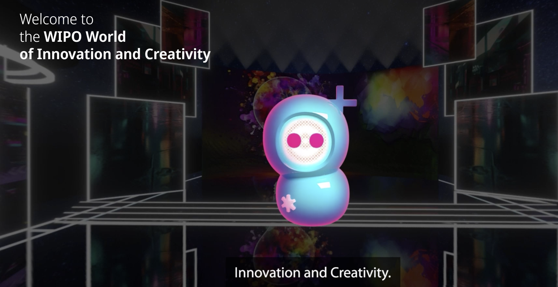 A screenshot of the virtual WIPO exhibition