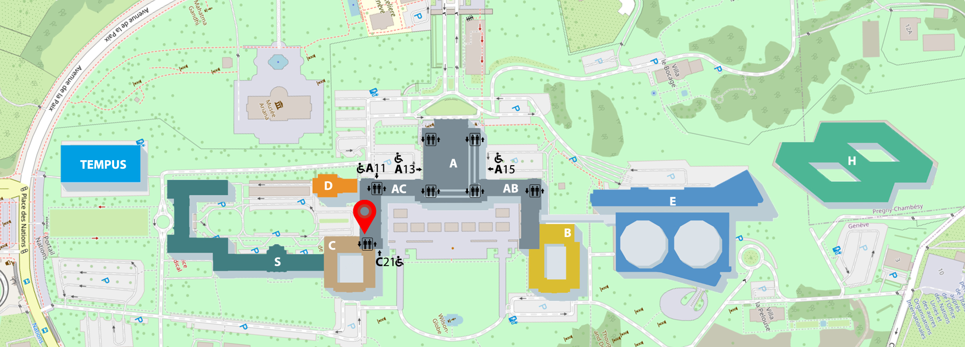 Conference Rooms - Location and access to Room III
