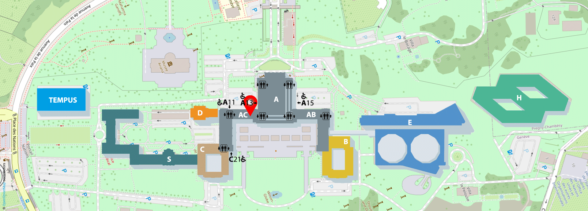 Conference Rooms - Location and access to Room IX