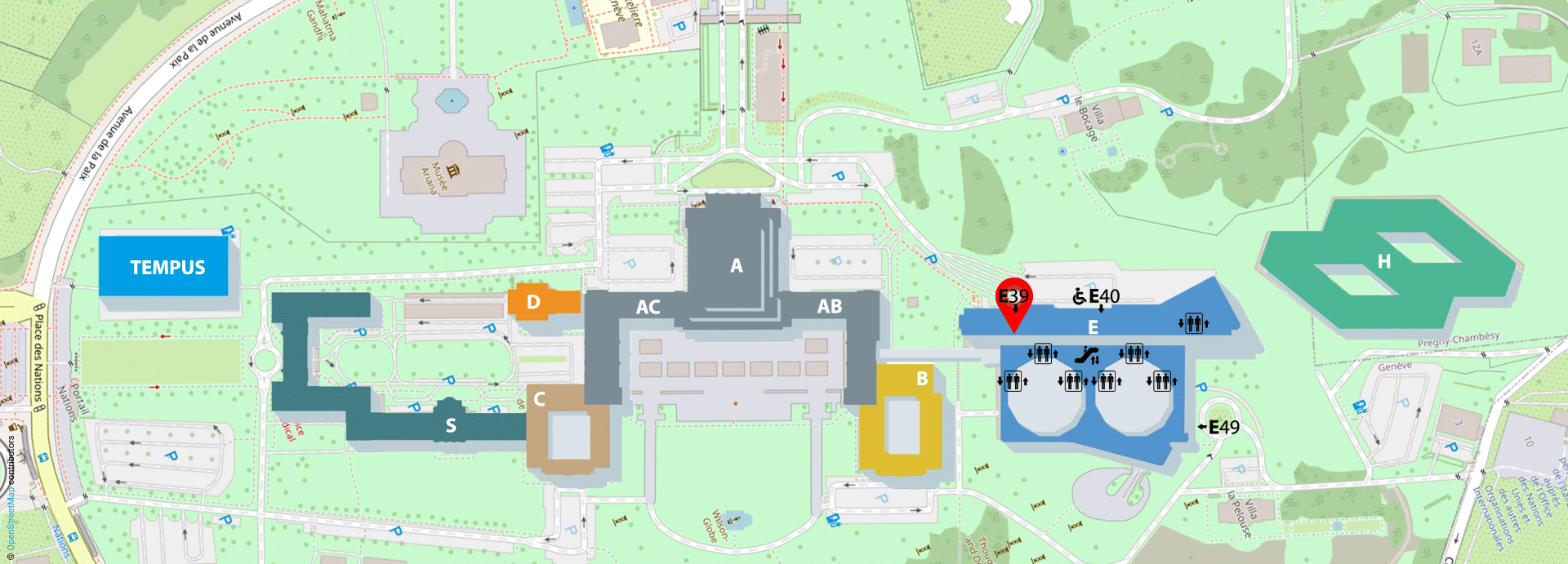 Conference Rooms - Location and access to Room XXI