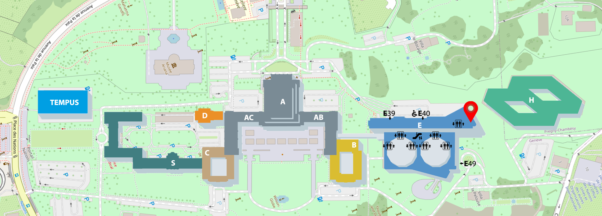 Conference Rooms - Location and access to Room XXVII