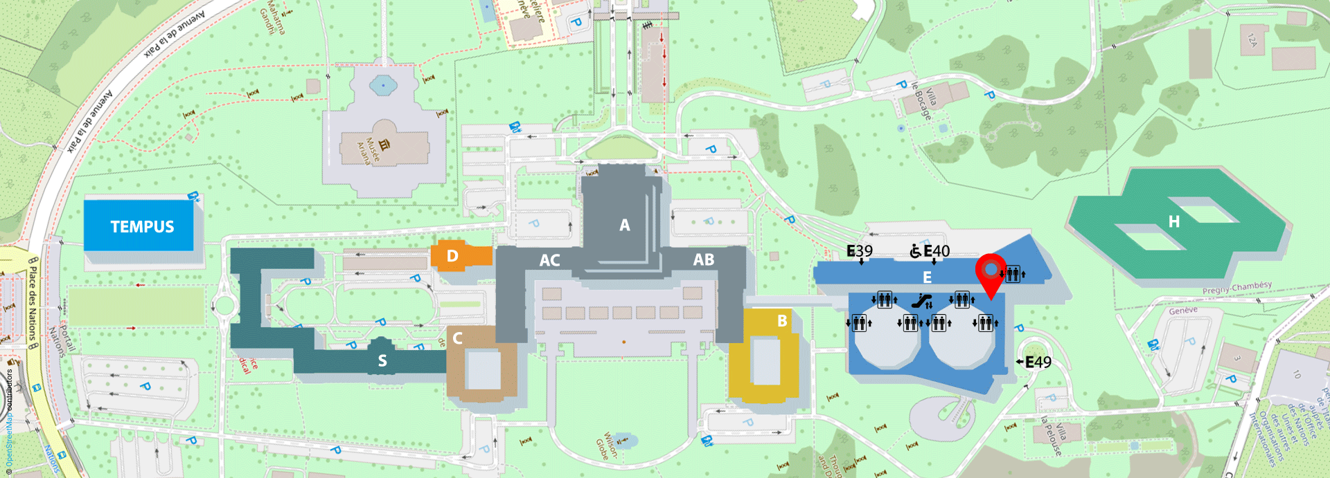 Conference Rooms - Location and access to Room XXVI