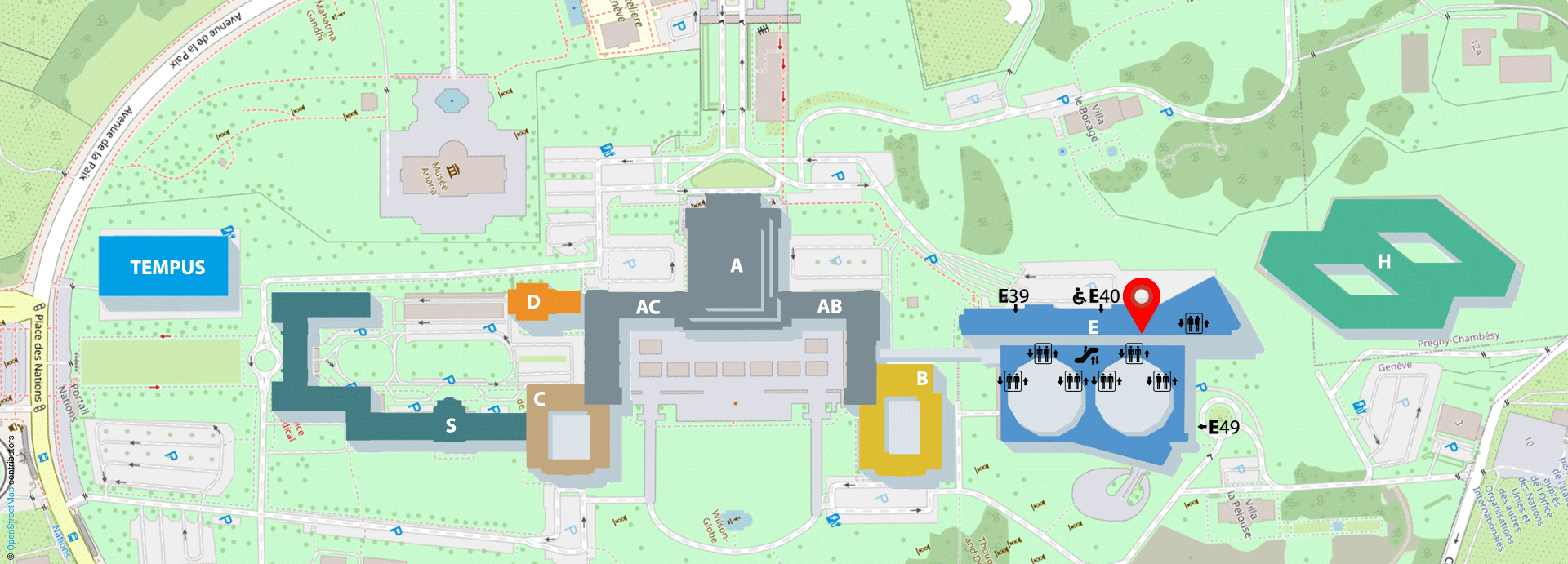 Conference Rooms - Location and access to Room XXV