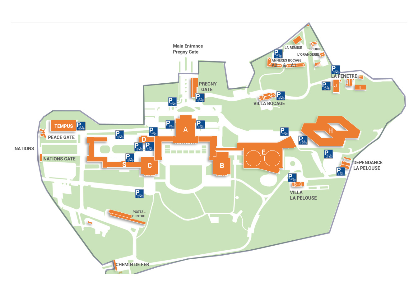 Bike parking map