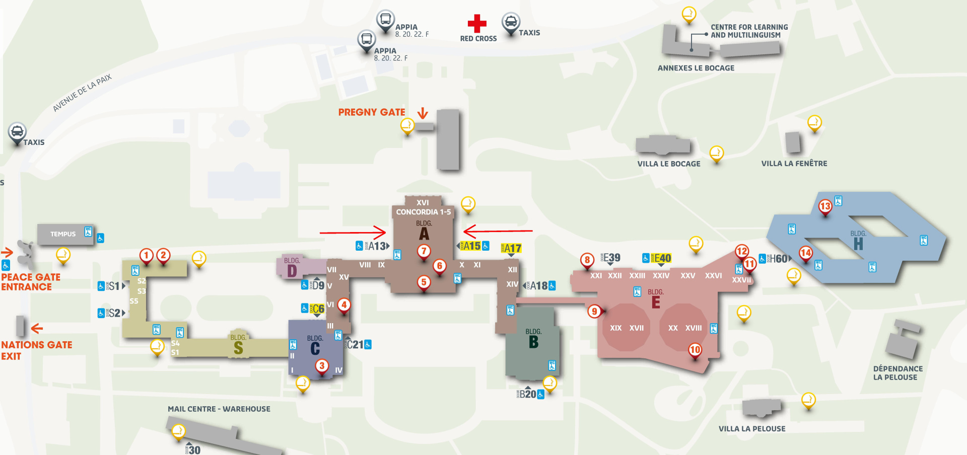 Path to Concordia bar on the map