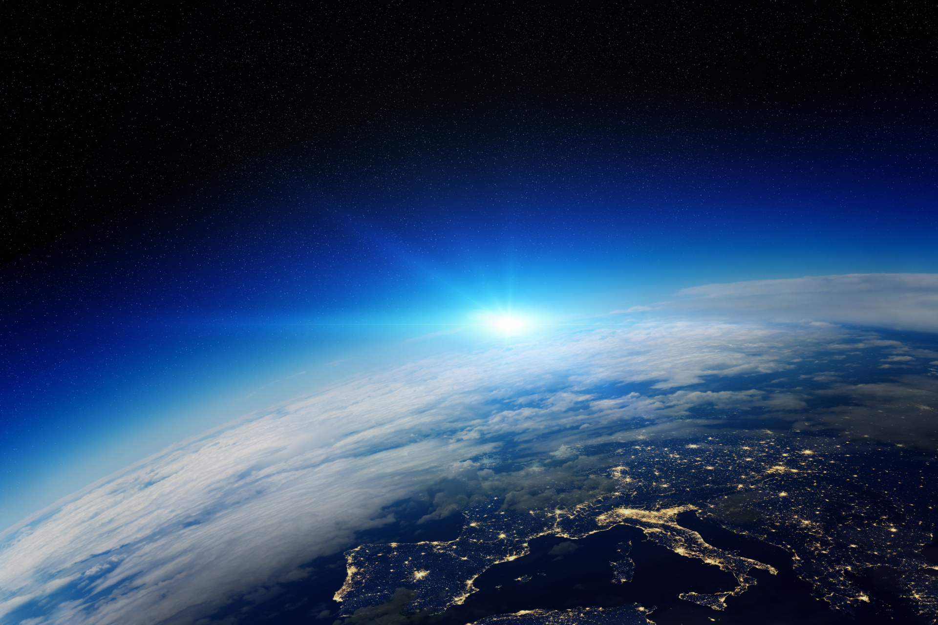 A view on the earth from the universe