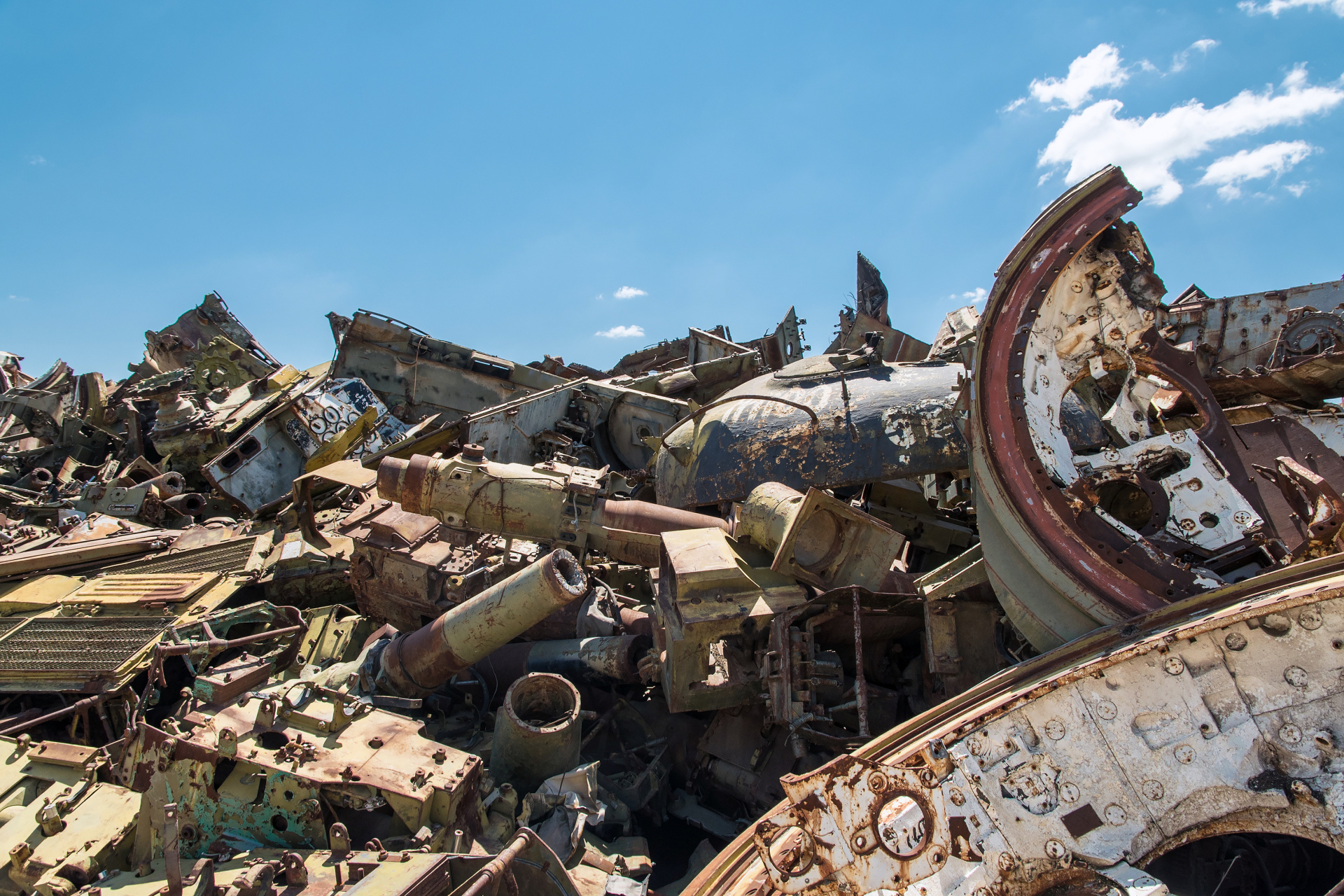 A pile of arms