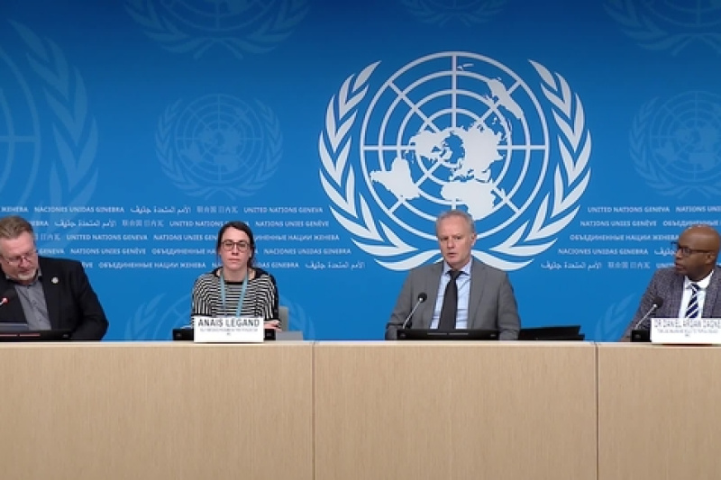Play video for UN Geneva Press Briefing: UNEP, UNCTAD, HRC, OHCHR, UNHCR, WFP, UNICEF, WHO - 30.01.26