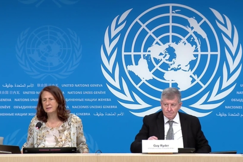 Play video for UN Geneva Press Briefing - WHO, ICRC, IFRC, UNHCR, WMO, UN80 - 07.07.26