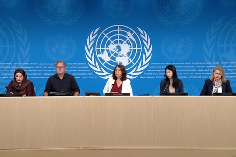 Play video for UN Geneva Press Briefing: UNHCR, IOM, UNFPA, UNOPS, UN WOMEN, WHO, OHCHR - 18.09.26