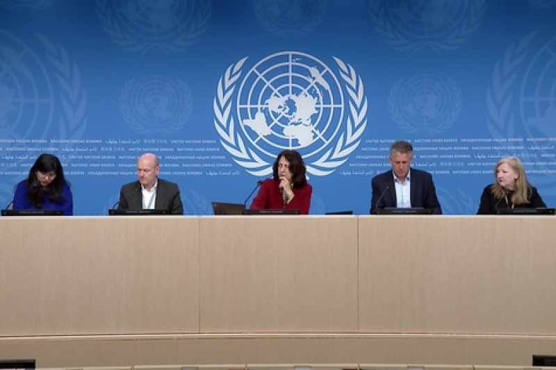 Play video for UN Geneva Press Briefing - UNICEF, OCHA, WHO, and OHCHR - 7.05.24