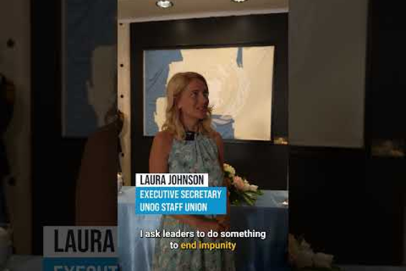 Play video for World Humanitarian Day: Wreath-laying ceremony honours UN personnel who lost their lives in Baghdad on August 19, 2003