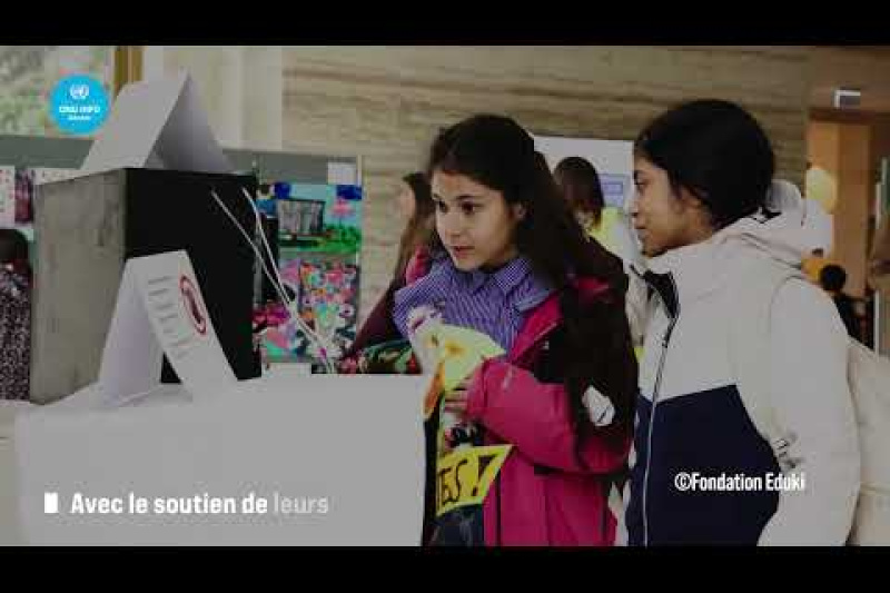 Play video for 600 enfants à la découverte du Palais des Nations