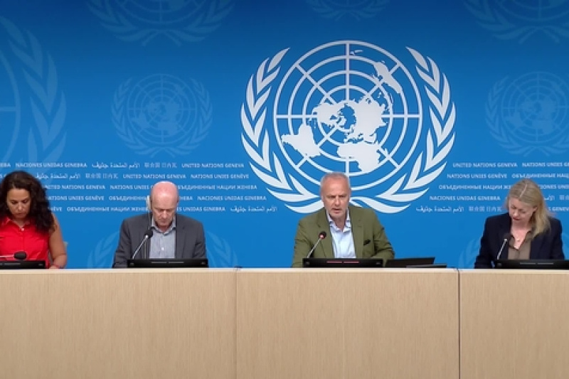 Play video for UN Geneva Press Briefing: IOM, IFRC, OCHA, UNHCR, WHO, OHCHR, WMO, WFP, ITU - 26.06.26
