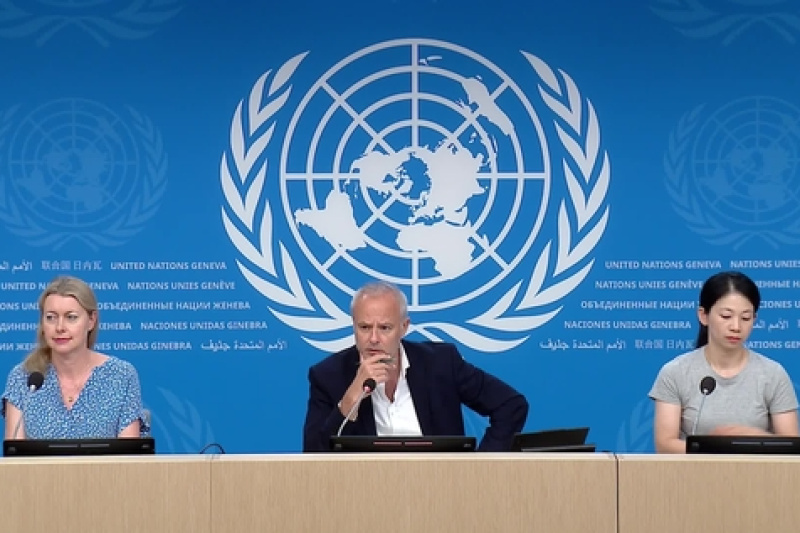 Play video for UN Geneva Press Briefing: WHO, UNHCR, IOM, WMO - 03.07.26
