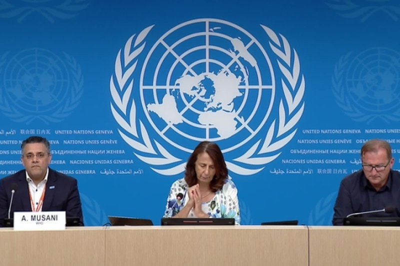 Play video for UN Geneva Press Briefing: WHO, UNFPA, WFP, UNHCR - 14.08.26