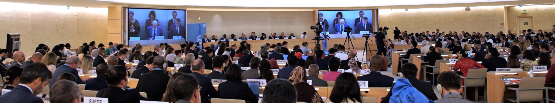 An ongoing meeting at the Palais des Nations